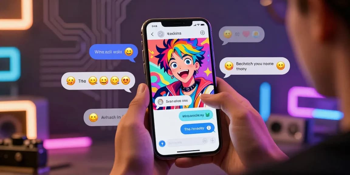 Engaging ecchi AI chat interaction with character design and chat interface.