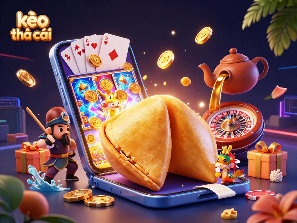 Experience thrilling kèo nhà cái with a vibrant 3D casino scene showcasing dynamic fortune and game elements.