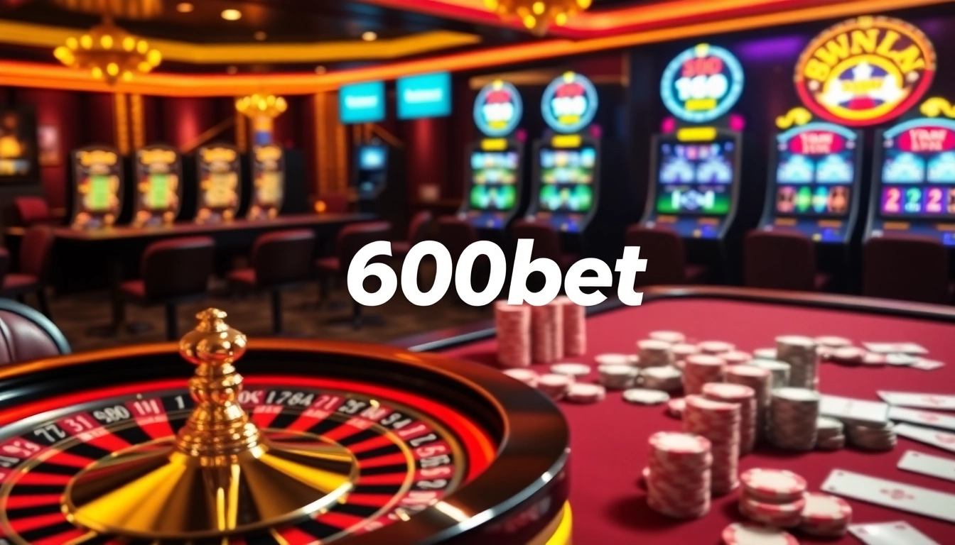 Experimenta emoción en los juegos en línea con 600bet, que ofrece ruleta, fichas de póker y tragamonedas vibrantes.
