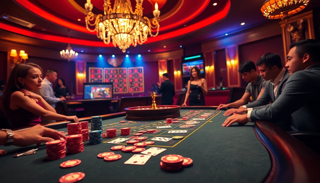 Engage with the thrill of gambling at a lively casino scene highlighting 7m cn poker excitement.