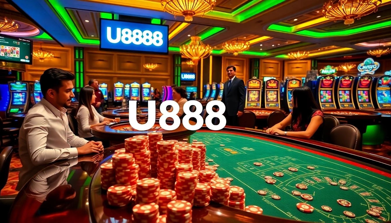 Experience thrilling gaming at U888 with vibrant casino tables and dynamic online interactions.