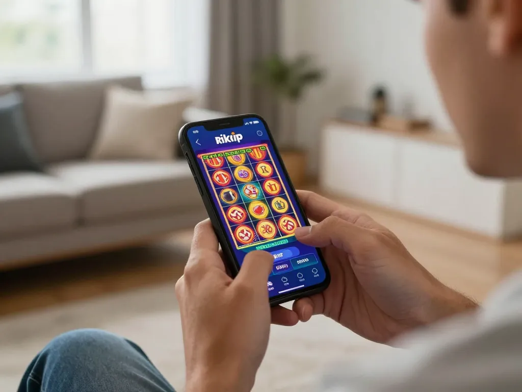 Engaging in strategic gameplay on the rikvip app with vibrant graphics displayed on a smartphone.