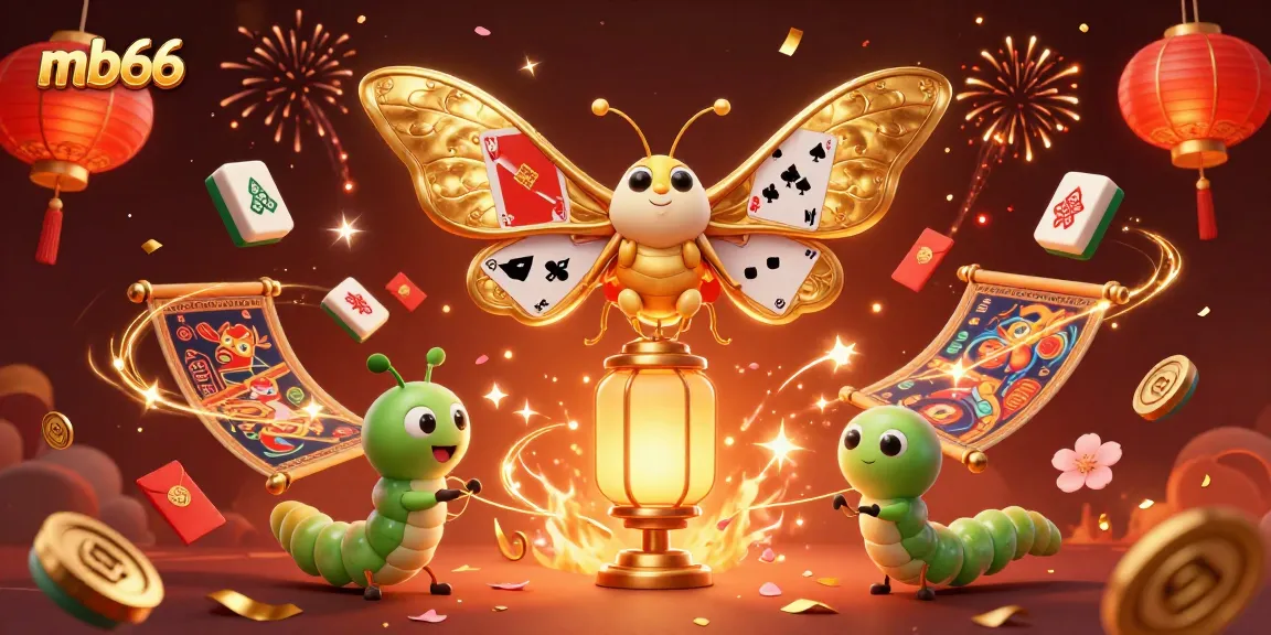 Experience the thrill of gaming with mb66 as an atlas moth brings luck amidst vibrant casino festivities.